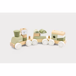 PolarB Stacking Train - Green, Train, 1.5 yr(s), Wood, Multicolour