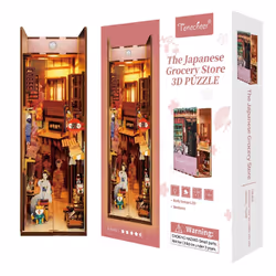 Tonecheer 3D Wooden Puzzle DIY Book Nook Kit (The Japanese Grocery Store), 134 pc(s), Other, 14 yr(s)