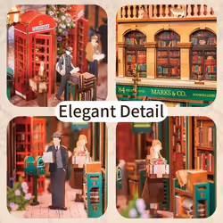 Tonecheer 3D Wooden Puzzle DIY Book Nook Kit (84 Charing Cross Road) - Additional view 4