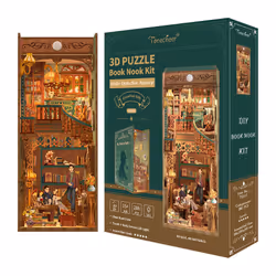 Tonecheer 3D Wooden Puzzle DIY Book Nook Kit (Violin Detective Agency), 286 pc(s), Other, 15 yr(s)