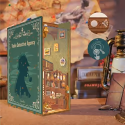 Tonecheer 3D Wooden Puzzle DIY Book Nook Kit (Violin Detective Agency)
