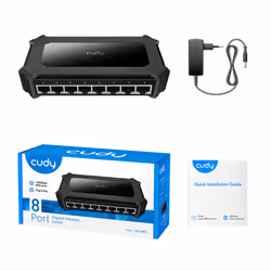 Cudy GS108D network switch Gigabit Ethernet (10/100/1000) Black - Additional view 5