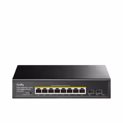 Cudy GS1008PS2, Unmanaged, Gigabit Ethernet (10/100/1000), Power over Ethernet (PoE), Rack mounting, Wall mountable