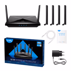Cudy P5 wireless router Gigabit Ethernet Dual-band (2.4 GHz / 5 GHz) 5G Black - Additional view 4