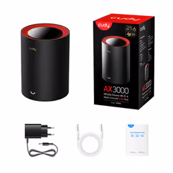 Cudy M3000 Dual-band (2.4 GHz / 5 GHz) Wi-Fi 6 (802.11ax) Black, Red 1 Internal - Additional view 4
