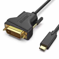 USB C to DVI Cable, 1.8 Meter Type-C(Thunderbolt 3) to DVI Cable Compatible for MacBook Pro 2019/2018/2017, Samsung Galaxy S9 ...