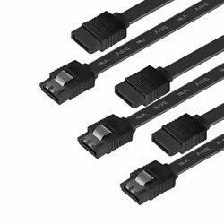 SATA Cable III, 3 Pack SATA Cable III 6Gbps Straight HDD SDD Data Cable with Locking Latch 18 Inch for SATA HDD, SSD, CD Driv ...