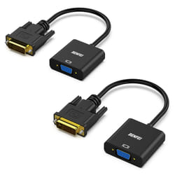 BENFEI Active DVI-D to VGA Adapter  2 Pack DVI-D 24+1 to VGA Male to Female Adapter