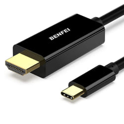 USB Type C(Thunderbolt 3) to HDMI 4K UHD 3M Cable, USB 3.1 (USB-C) to HDMI Adapter Male to Male Gold-Plated Cord
