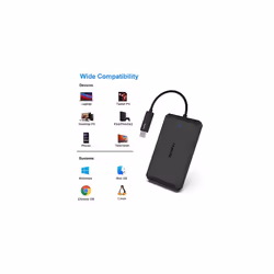 2.5 Inch SATA to USB Tool Free External Hard Drive Enclosure, USB Type-C/Type-A to Sata Compatible for 2.5 Inch SSD(Optimized for SSD, Support UASP