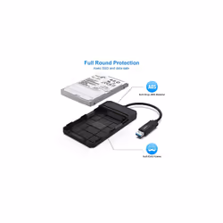 2.5 Inch SATA to USB Tool Free External Hard Drive Enclosure, USB Type-C/Type-A to Sata Compatible for 2.5 Inch SSD(Optimized for SSD, Support UASP
