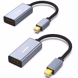 2 Pack Mini DisplayPort to HDMI Adapter, Thunderbolt 2 to HDMI Adapter Compatible for MacBook Air/Pro, Microsoft Surface Pro/ ...