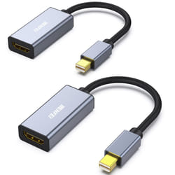 2 Pack Mini DisplayPort to HDMI Adapter, Thunderbolt 2 to HDMI Adapter Compatible for MacBook Air/Pro, Microsoft Surface Pro/Dock, Monitor,