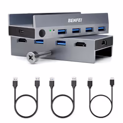 USB 3.0 HDMI KVM Switch(8K@60Hz) with 4 USB 3.0 Ports for 2 Computers Sharging Monitor Keyboard Mouse