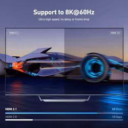 USB 3.0 HDMI KVM Switch(8K@60Hz) with 4 USB 3.0 Ports for 2 Computers Sharging Monitor Keyboard Mouse