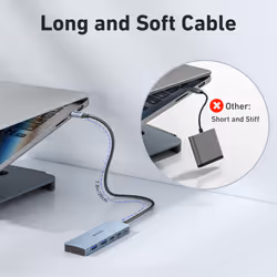 USB C Hub 10Gbps, 4 Ports USB 3.2 Adapter with 4 USB-C 3.2 Ports Compatible for MacBook Pro/Air M2 M1, iPad, Dell, HP, Samsung(Not Support Monitor)