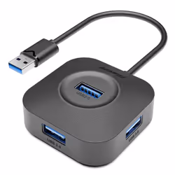USB 3.0 Hub, 4 Ports USB A Splitter Ultra Compact for Mouse, Keyboard, Flash Drive, U Disk, Printer Compatible with Laptop, D ...