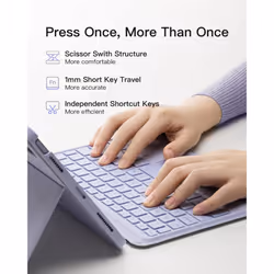 Inateck for iPad Pro 11 inch Case with Keyboard  Compatible with iPad Air 6/5/4 iPad Pro 11"" 4/3/2/1  Detachable iPad Keyboard Case with 7-