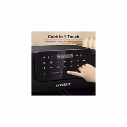 LLIVEKITDigital Dual Zone Oil Free Air Fryer 9L Large for Family with 2 Drawers, Cookbook, 10 Presets, Match Cook & Smart Finish, Low Fat Air Fryer
