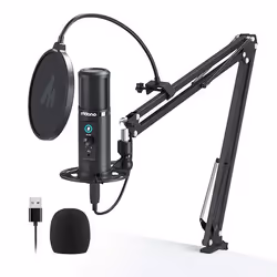 PROFESSIONAL SOUND CHIPSET 192KHZ/24BIT This USB condenser microphone was designed with the professional sound chipset and 16 ...