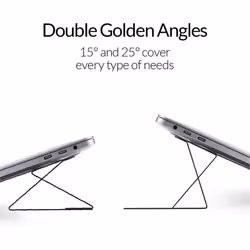 MOFT Invisible Slim Laptop Stand, Adhesive And Reusable, Adjustable Perfect Viewing Angles, Compatible with Laptops Up to 15.6" (Starry Grey)