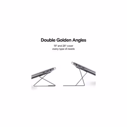 Invisible Slim Laptop Stand, Instant On-off, Adjustable Golden Viewing Angles, Compatible with Laptops Up to 17"
