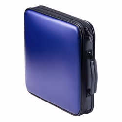 SANWA 160 Capacity CD Case  Large CD Sleeves  Portable DVD VCD Storage Box  Portable Zipper Bag  EVA Protective Blu-ray Wallet with Handle  for Car  H