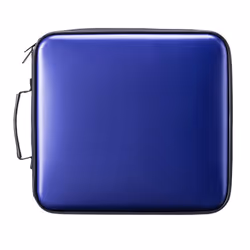 SANWA 160 Capacity CD Case  Large CD Sleeves  Portable DVD VCD Storage Box  Portable Zipper Bag  EVA Protective Blu-ray Wallet with Handle  for Car  H