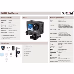 SJCAM SJ4000Dual Screen 4K 30fps Action camera, Wifi, Dual screen, Waterproof shell. portable - Additional view 7