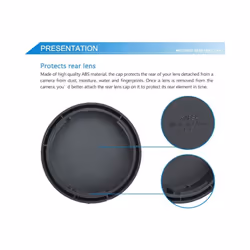 Rear Lens Cap for Canon EOS EF EF-S Mount Lenses DSLR Camera Lens Protector for EOS 70D 77D 80D 600D 700D 800D 5D 5DR S- Pack of 2 DIY Writable Lens