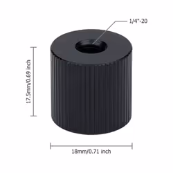JJC 2 Pieces Standard 1/4"-20 Female to 1/4"-20 Female Thread Barrel Nut Adapter for Magic Arm Mounting Light Monitor Flash Device on DSLR Camera Via