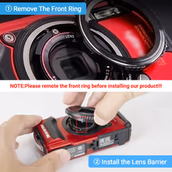 Lens Protector Cover for Olympus TG-7 TG-6 TG-5 TG-4 TG-3 TG-2 and TG-1 Camera  Rotating Lens Cap  Replaces Olympus LB-T01 Lens Barrier