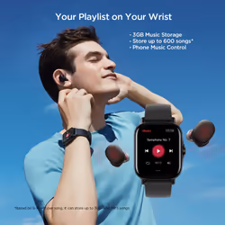 Amazfit GTS 2 4.19 cm (1.65") AMOLED 43 mm Digital 348 x 442 pixels Touchscreen Black Wi-Fi GPS (satellite) - Additional view 6