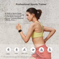 Amazfit GTS 2 4.19 cm (1.65") AMOLED 43 mm Digital 348 x 442 pixels Touchscreen Black Wi-Fi GPS (satellite) - Additional view 8