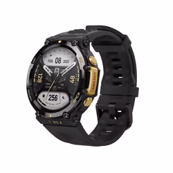 Amazfit T-Rex 2 3.53 cm (1.39") AMOLED 47 mm Digital 454 x 454 pixels Touchscreen Black, Gold GPS (satellite)