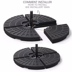 VOUNOT Umbrella Base Stand for Cantilever and Banana Parasol, 52L/100kg - Additional view 4