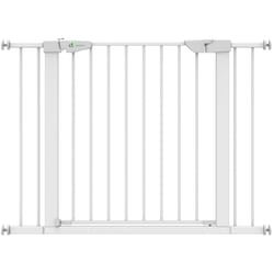 VOUNOT Stair Gates, Pressure Fit Safety Gate, White 75-108 cm
