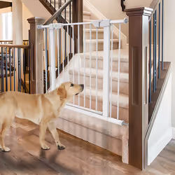VOUNOT Stair Gates, Pressure Fit Safety Gate, White 75-108 cm - Additional view 6