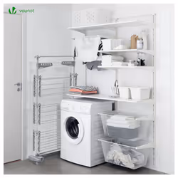 VOUNOT Large 3 Tier Clothes Airer, Laundry Drying Rack Foldable Stainless Steel Clothes Horse - Additional view 4