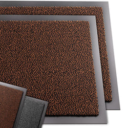 VOUNOT 2pcs Dirt Trapper Front Door Mat for Indoor Outdoor, Brown-Black, 40x60cm
