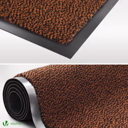 VOUNOT 2pcs Dirt Trapper Front Door Mat for Indoor Outdoor, Brown-Black, 40x60cm - Additional view 5