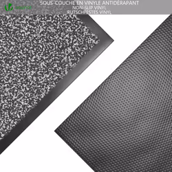 VOUNOT Dirt Trapper Front Door Mat for Indoor Outdoor, Grey-Black, 60x90cm - Additional view 6