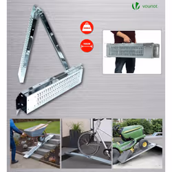 VOUNOT Set of 2 Folding Loading Ramps Heavy Duty 400 kg Max Loading