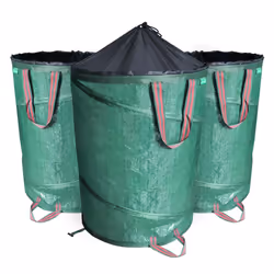VOUNOT 3X Garden Bags Pop-up 100L with Handles, Reusable Garden Waste Sacks