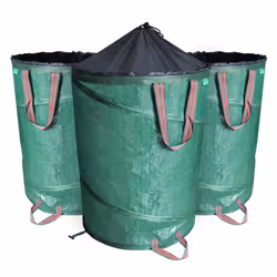 VOUNOT 3X Garden Bags Pop-up 170L with Handles, Reusable Garden Waste Sacks