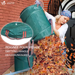VOUNOT 3X Garden Bags Pop-up 170L with Handles, Reusable Garden Waste Sacks - Additional view 4
