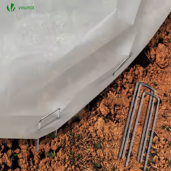 Garden Fleece with 10 Pegs, 50gsm Horticultural, Frost Winter Plant Protection Cover 1.5 x m, 6662008897559, White, 1.5x 10M - Additional view 5