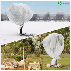 VOUNOT Garden Fleece 50gsm Horticultural Fleece Plant Winter Protection Cover With 20 Pegs1.5x20M
