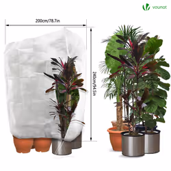 VOUNOT Set of 3 Plant Protection Winter Fleece Horticultural Fleece Jacket 2m x 2.4m