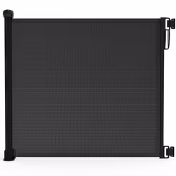 VOUNOT Retractable Stair Gate, Extend Up to 180cm Wide, Silent One-Hand Operation Safety Door Gate, Black